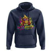 Lets Party Baseball Monkey Colorful Graphic Hoodie American Flag Game Day Fans Ball Party Vibes