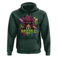 Lets Party Baseball Monkey Neon Dripping Graphic Hoodie Funny Ball Party Game Day Fans