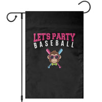 Let's Party Baseball Monkey Garden Flag Ball Party Game Day Vibes