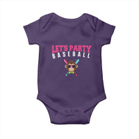 Let's Party Baseball Monkey Baby Onesie Ball Party Game Day Vibes
