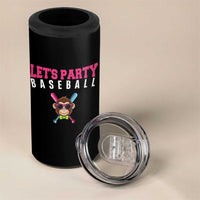 Let's Party Baseball Monkey 4 in 1 Can Cooler Tumbler Ball Party Game Day Vibes
