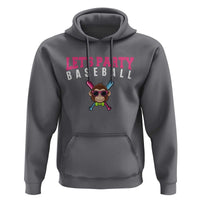 Let's Party Baseball Monkey Hoodie Ball Party Game Day Vibes