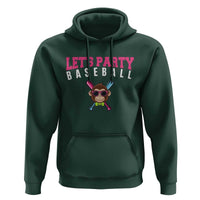 Let's Party Baseball Monkey Hoodie Ball Party Game Day Vibes