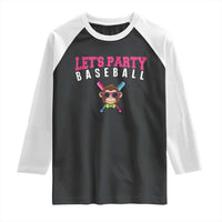 Let's Party Baseball Monkey Raglan Shirt Ball Party Game Day Vibes