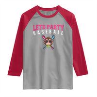 Let's Party Baseball Monkey Raglan Shirt Ball Party Game Day Vibes