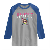 Let's Party Baseball Monkey Raglan Shirt Ball Party Game Day Vibes