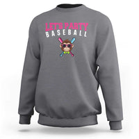 Let's Party Baseball Monkey Sweatshirt Ball Party Game Day Vibes