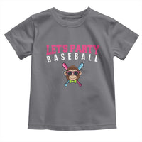 Let's Party Baseball Monkey Toddler T Shirt Ball Party Game Day Vibes