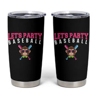 Let's Party Baseball Monkey Tumbler Cup Ball Party Game Day Vibes