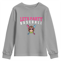 Let's Party Baseball Monkey Youth Sweatshirt Ball Party Game Day Vibes