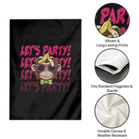 Lets Party Monkey Baseball Garden Flag Funny Ball Party Game Day Fans
