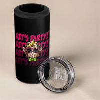 Lets Party Monkey Baseball 4 in 1 Can Cooler Tumbler Funny Ball Party Game Day Fans