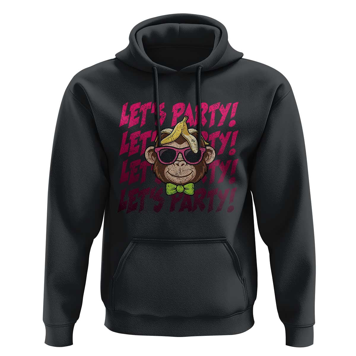 Lets Party Monkey Baseball Hoodie Funny Ball Party Game Day Fans