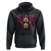 Lets Party Monkey Baseball Hoodie Funny Ball Party Game Day Fans