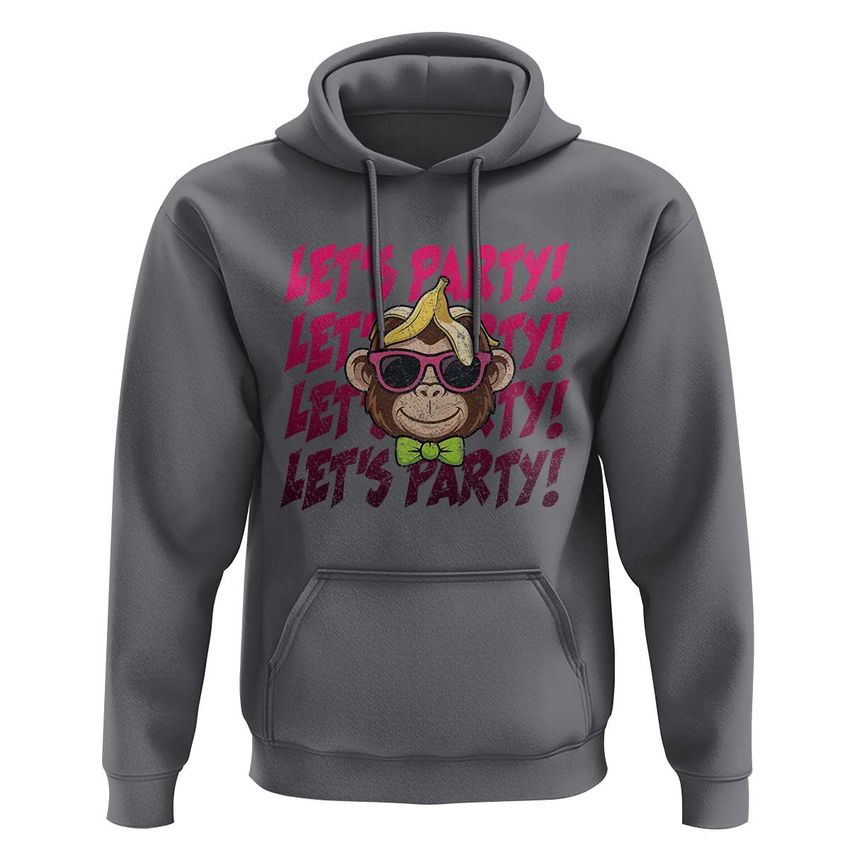 Lets Party Monkey Baseball Hoodie Funny Ball Party Game Day Fans