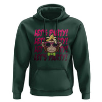 Lets Party Monkey Baseball Hoodie Funny Ball Party Game Day Fans