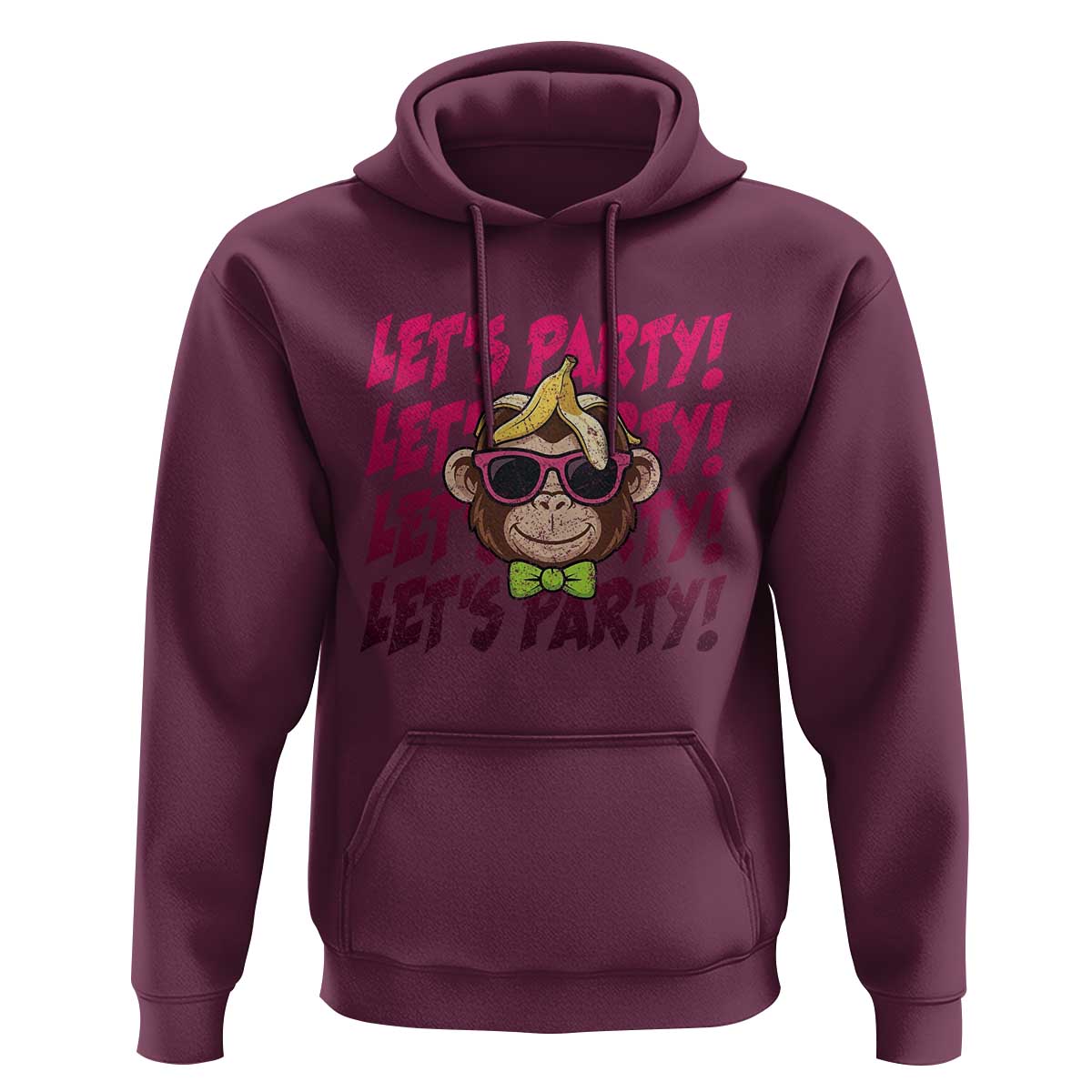 Lets Party Monkey Baseball Hoodie Funny Ball Party Game Day Fans