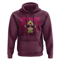 Lets Party Monkey Baseball Hoodie Funny Ball Party Game Day Fans