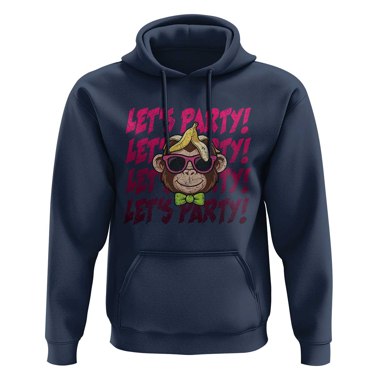 Lets Party Monkey Baseball Hoodie Funny Ball Party Game Day Fans