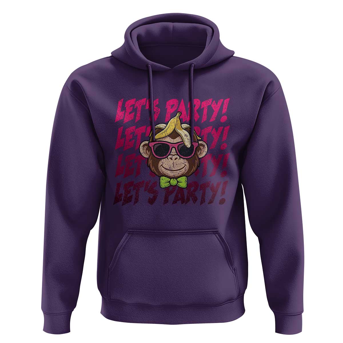 Lets Party Monkey Baseball Hoodie Funny Ball Party Game Day Fans