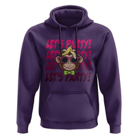 Lets Party Monkey Baseball Hoodie Funny Ball Party Game Day Fans