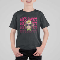 Lets Party Monkey Baseball T Shirt For Kid Funny Ball Party Game Day Fans