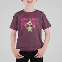 Lets Party Monkey Baseball T Shirt For Kid Funny Ball Party Game Day Fans