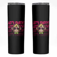 Lets Party Monkey Baseball Skinny Tumbler Funny Ball Party Game Day Fans