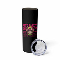 Lets Party Monkey Baseball Skinny Tumbler Funny Ball Party Game Day Fans