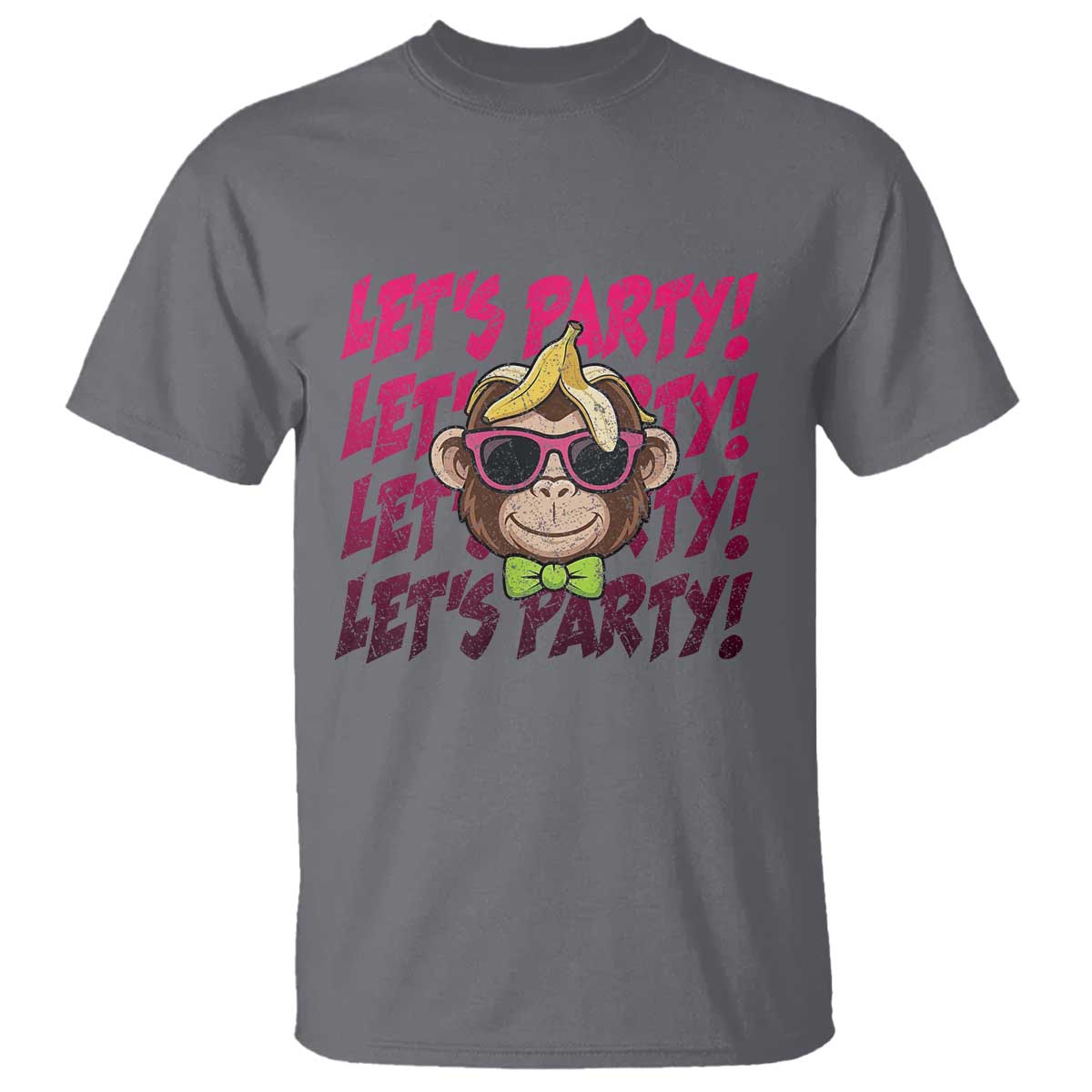 Lets Party Monkey Baseball T Shirt Funny Ball Party Game Day Fans