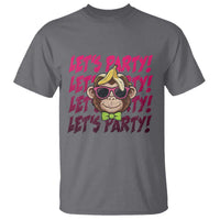 Lets Party Monkey Baseball T Shirt Funny Ball Party Game Day Fans