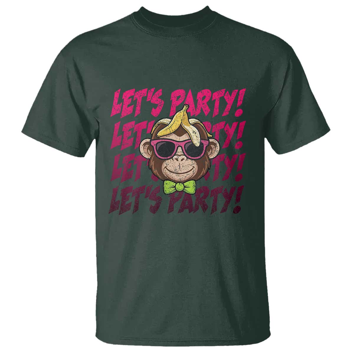 Lets Party Monkey Baseball T Shirt Funny Ball Party Game Day Fans
