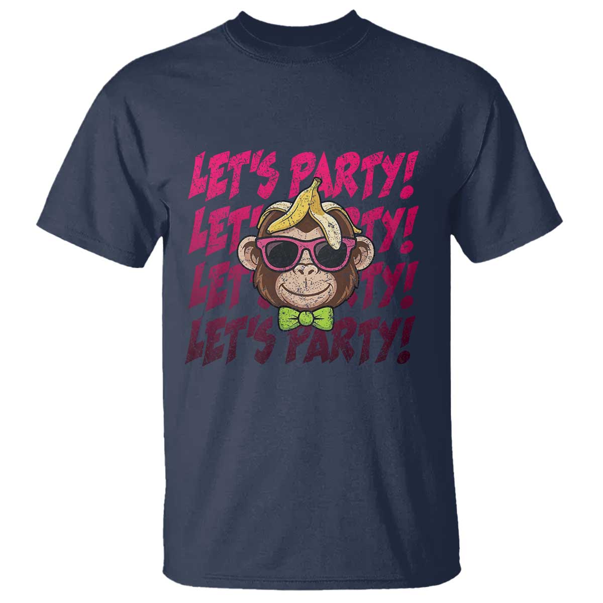 Lets Party Monkey Baseball T Shirt Funny Ball Party Game Day Fans