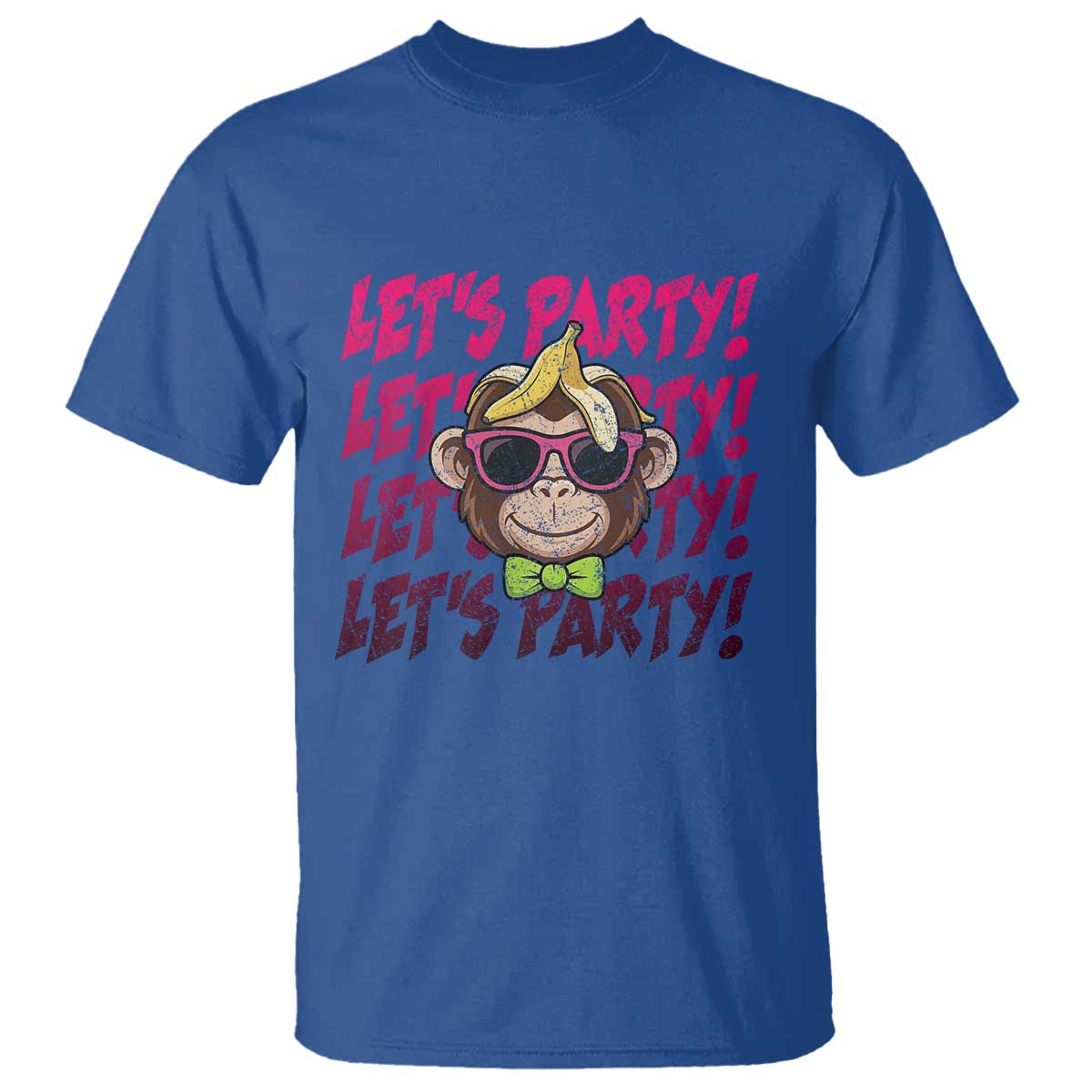 Lets Party Monkey Baseball T Shirt Funny Ball Party Game Day Fans