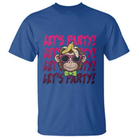Lets Party Monkey Baseball T Shirt Funny Ball Party Game Day Fans