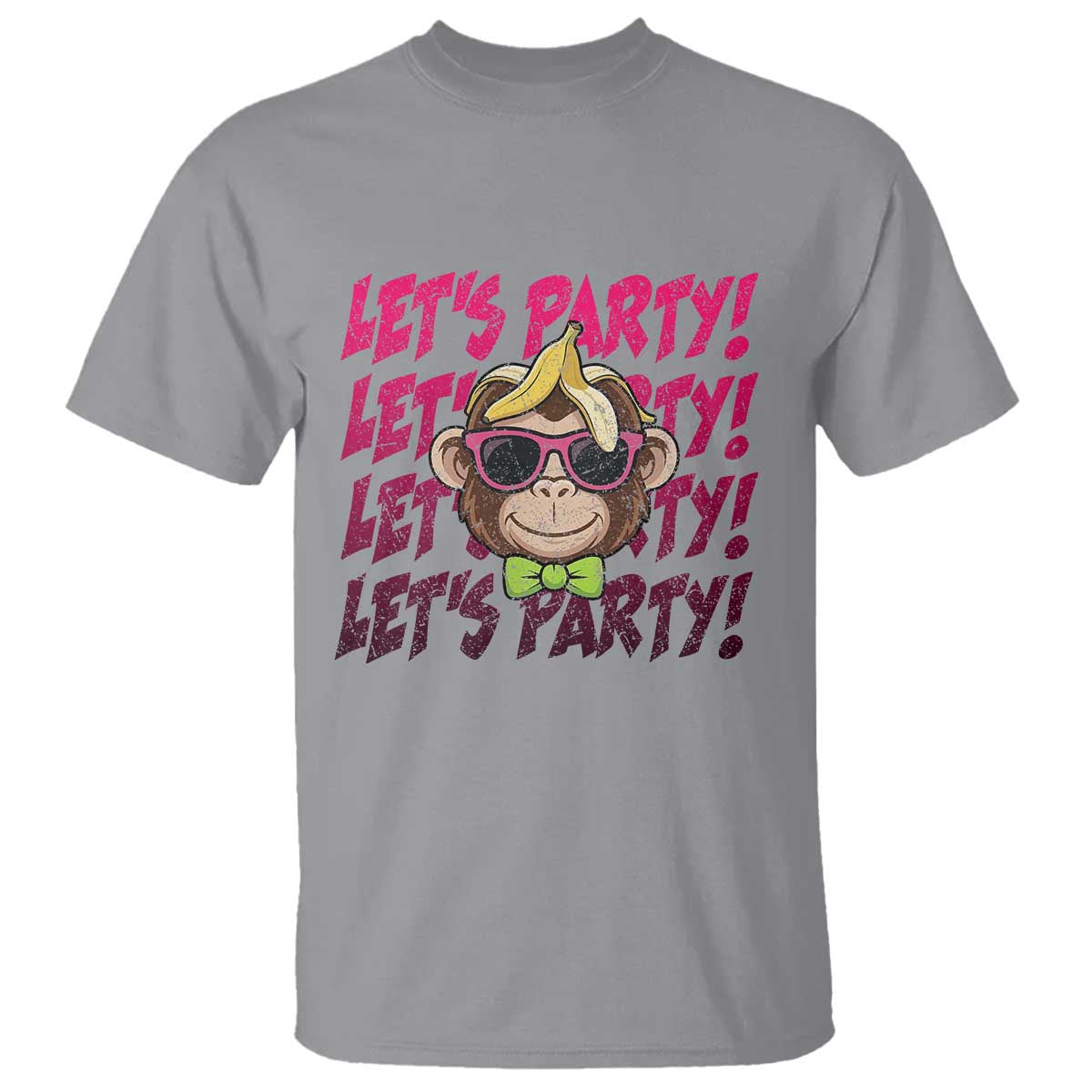 Lets Party Monkey Baseball T Shirt Funny Ball Party Game Day Fans