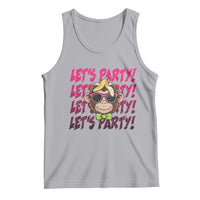 Lets Party Monkey Baseball Tank Top Funny Ball Party Game Day Fans