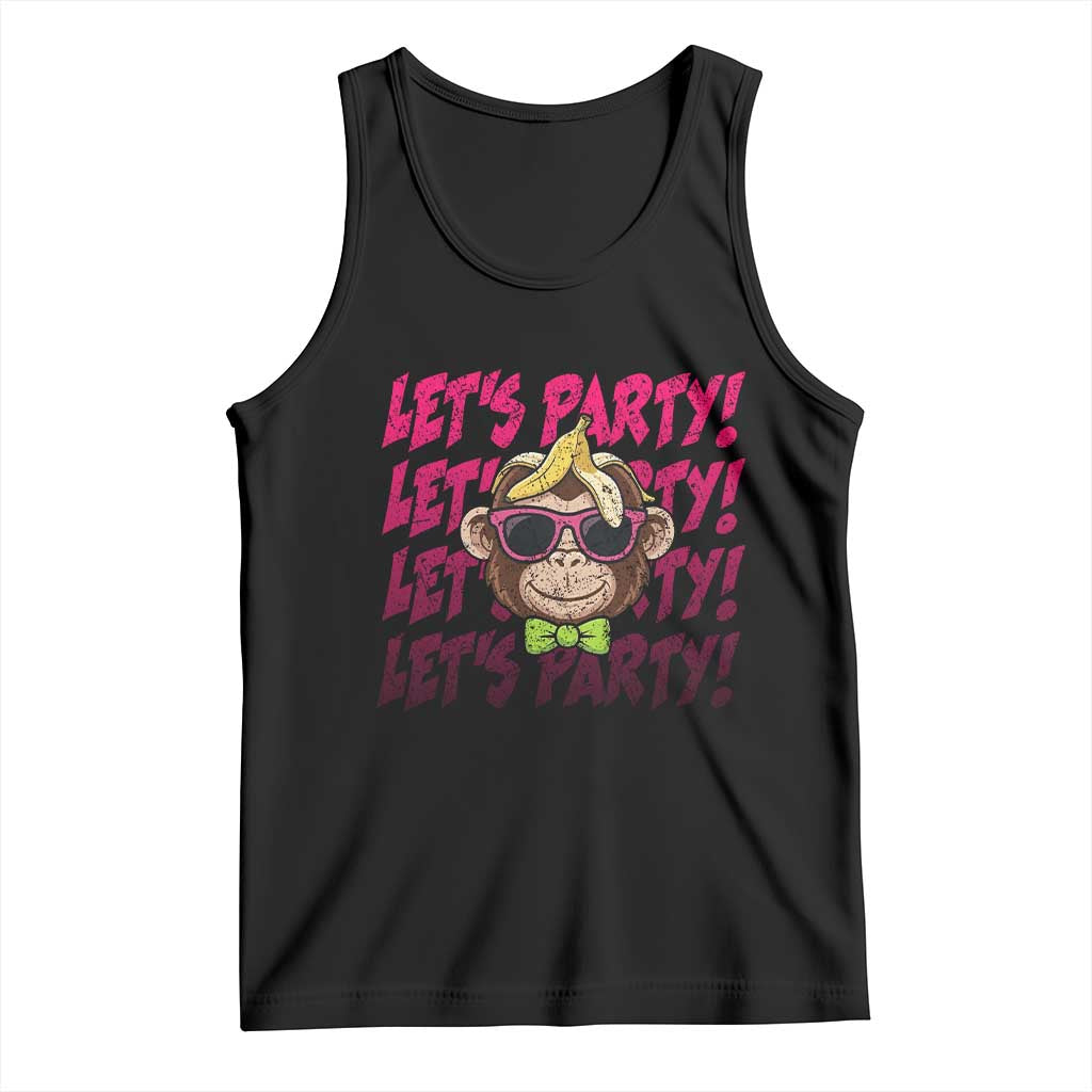 Lets Party Monkey Baseball Tank Top Funny Ball Party Game Day Fans