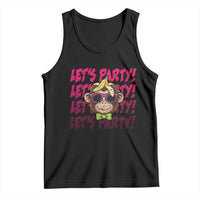 Lets Party Monkey Baseball Tank Top Funny Ball Party Game Day Fans