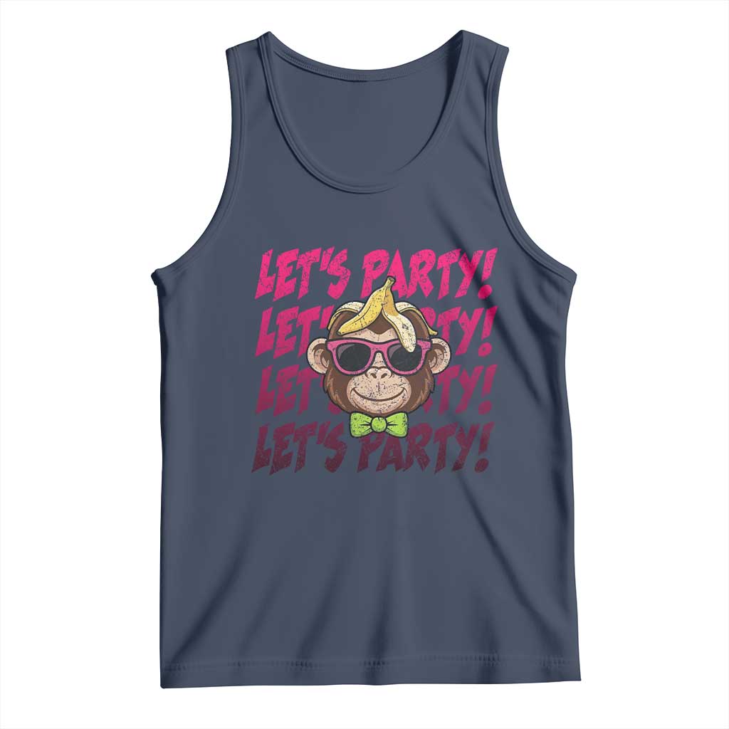 Lets Party Monkey Baseball Tank Top Funny Ball Party Game Day Fans