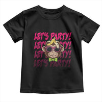 Lets Party Monkey Baseball Toddler T Shirt Funny Ball Party Game Day Fans