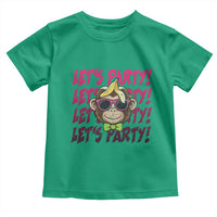 Lets Party Monkey Baseball Toddler T Shirt Funny Ball Party Game Day Fans