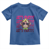 Lets Party Monkey Baseball Toddler T Shirt Funny Ball Party Game Day Fans