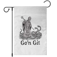 Go'n Git Funny Saint Patrick Banishing Snakes Garden Flag Irish History Humor St Patricks Day
