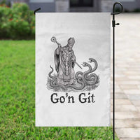 Go'n Git Funny Saint Patrick Banishing Snakes Garden Flag Irish History Humor St Patricks Day