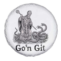 Go'n Git Funny Saint Patrick Banishing Snakes Spare Tire Cover Irish History Humor St Patricks Day