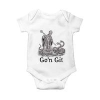 Go'n Git Funny Saint Patrick Banishing Snakes Baby Onesie Irish History Humor St Patricks Day
