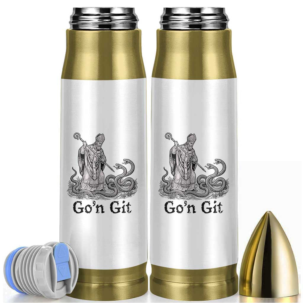 Go'n Git Funny Saint Patrick Banishing Snakes Bullet Tumbler Irish History Humor St Patricks Day