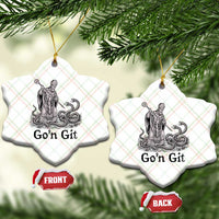 Go'n Git Funny Saint Patrick Banishing Snakes Ceramic Ornament Irish History Humor St Patricks Day