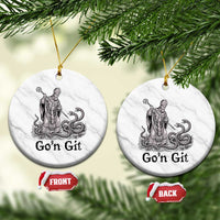 Go'n Git Funny Saint Patrick Banishing Snakes Ceramic Ornament Irish History Humor St Patricks Day